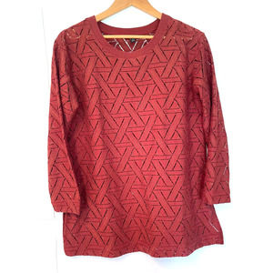 Banana Republic Lace Pattern Sheer Sweater